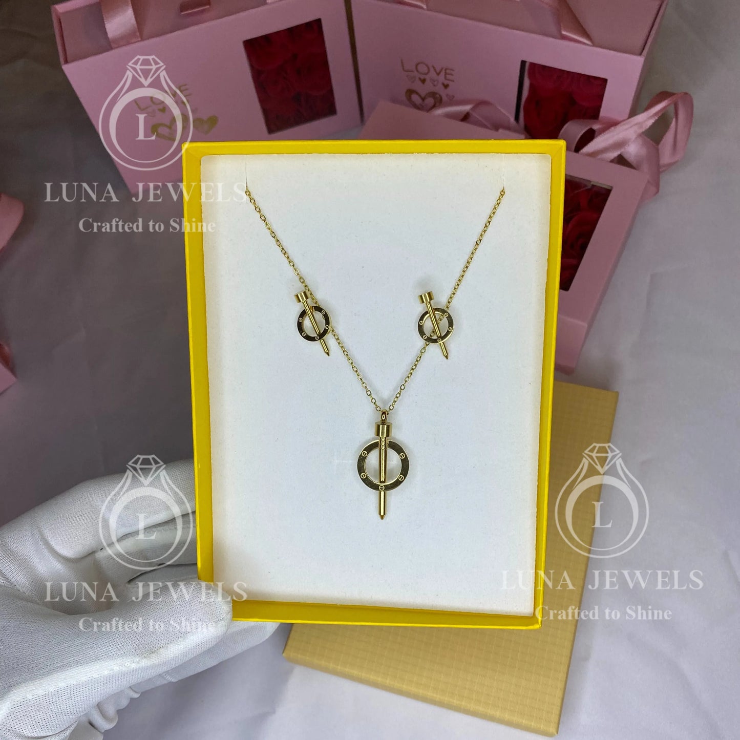 Collier et Boucle d'oreille AMANDA