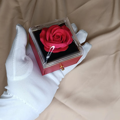 Ensemble Rose Rouge - Acier Inoxydable
